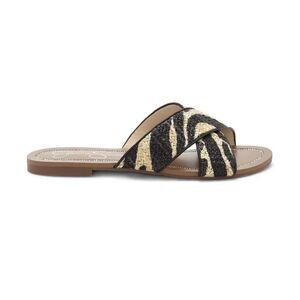 Jessica Simpson Women's Elaney2  Slip-On Flat Slide Sandal Black Size‎ 10M